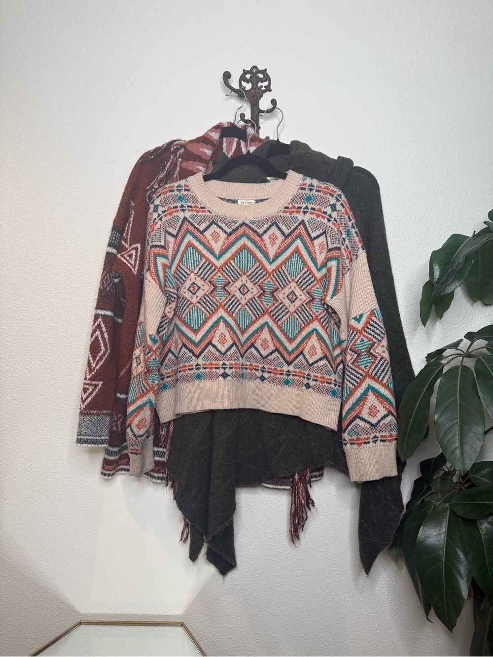 En Creme, Doe & Rae, World Market 3 Piece Cozy Fall Camping Sweater Bundle